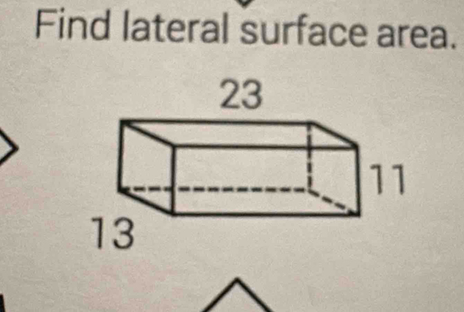 Find lateral surface area.