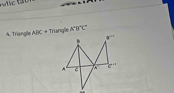 Triangle ABC → Triangle A"B'C"