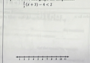  2/3 (x+3)-4<2</tex>