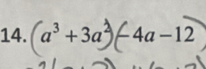 a^3+3a^2 -4a-12