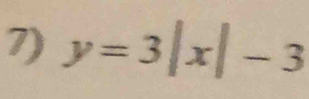 y=3|x|-3