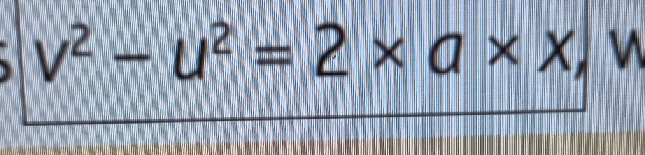 v^2-u^2=2* a* x