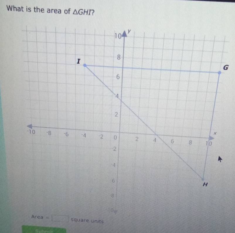 What is the area of △ GHI
ste