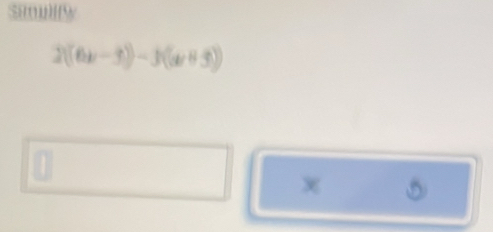 simily
2(6x-3)-3(x+3))
1 
n