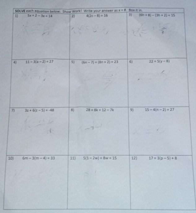 nswer as x=8. Box it in.
1