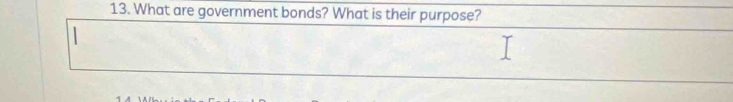 What are government bonds? What is their purpose?