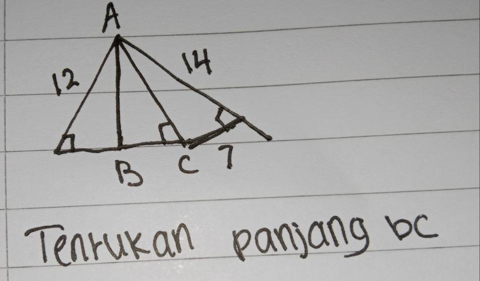 Tenrukan panjang bc