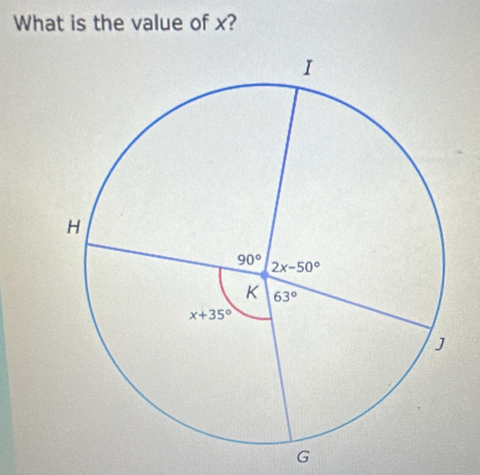 What is the value of x?
G