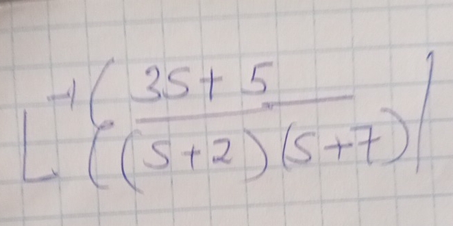 L^(-1)( (35+5)/(5+2)(5+7) ]