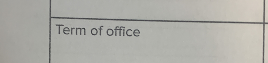 Term of office