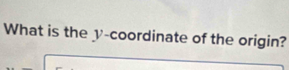 What is the y-coordinate of the origin?