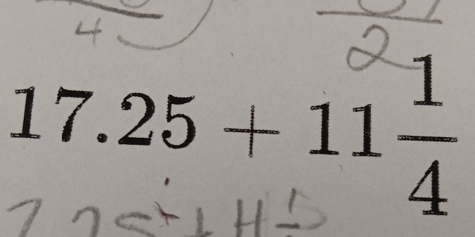 □ 
17.2 25 + 11 −