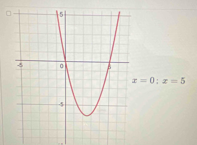 x=0; x=5