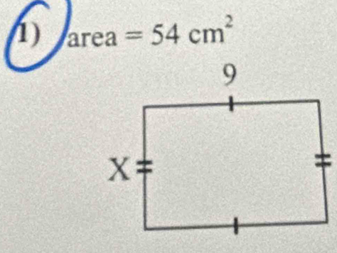 area =54cm^2 |