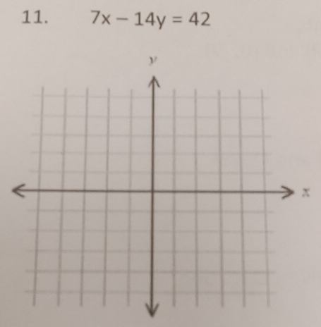 7x-14y=42
x