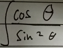 ∈t  cos θ /sin^2θ  