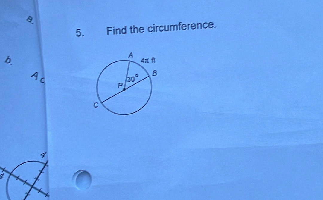 €£ Find the circumference.
b
Ac
4
I