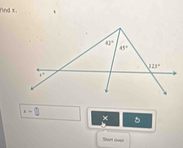 Find x,
x=□
×
Start over