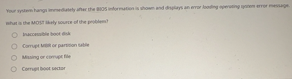 Solved: Your system hangs immediately after the BIOS information is ...