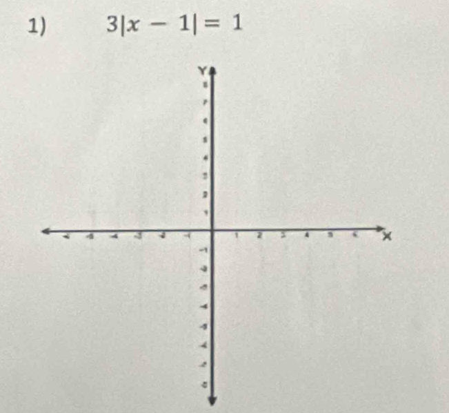 3|x-1|=1