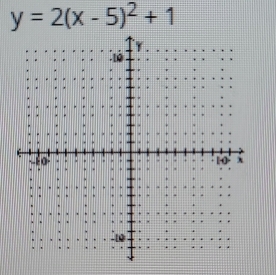 y=2(x-5)^2+1