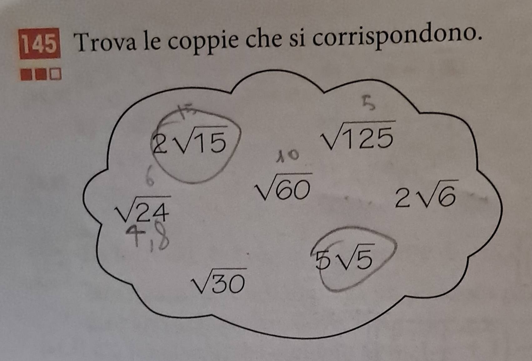 145 Trova le coppie che si corrispondono.