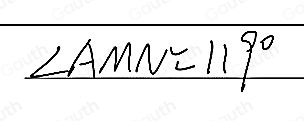 Solved: In the diagram, LMN is an isosceles triangle with LM=LN. AMB ...