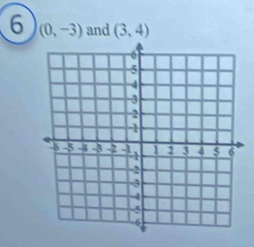 6 (0,-3) and (3,4)