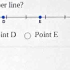 r line? 
int D Point E