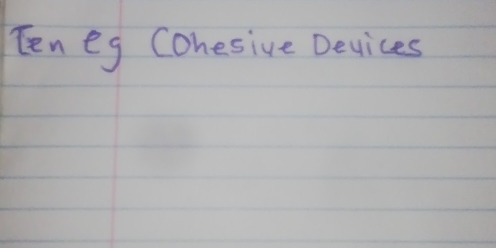 Ten eg Cohesive Devices