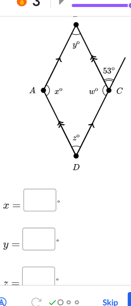 x=□°
y=□°
z=□°
(sqrt(),sqrt())^ Skip