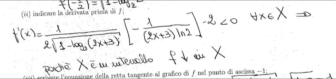 Risolto:(iɨ) indicare la derivata prima di f re l'equazione della retta ...