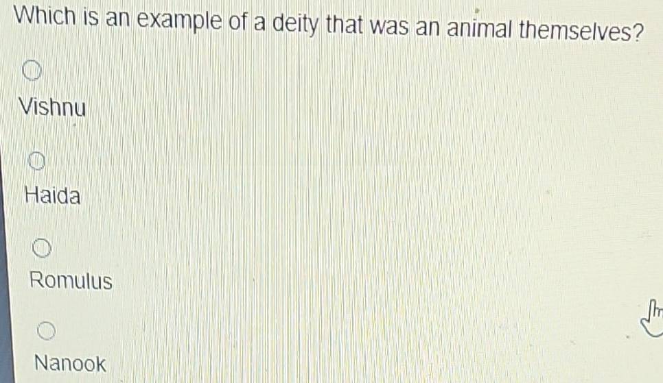 Solved: Which is an example of a deity that was an animal themselves ...