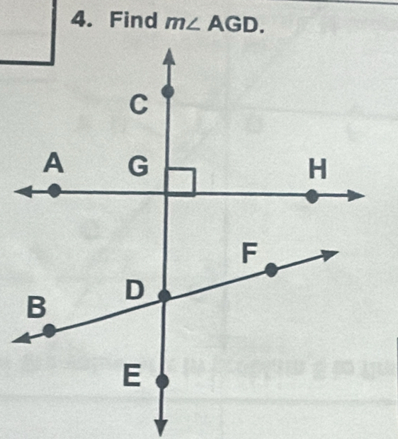 Find m∠ AGD.