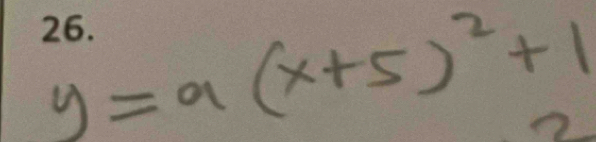 y=a(x+5)^2+1