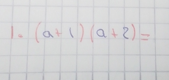 (a+1)(a+2)=