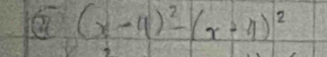 a (x-4)^2-(x+4)^2