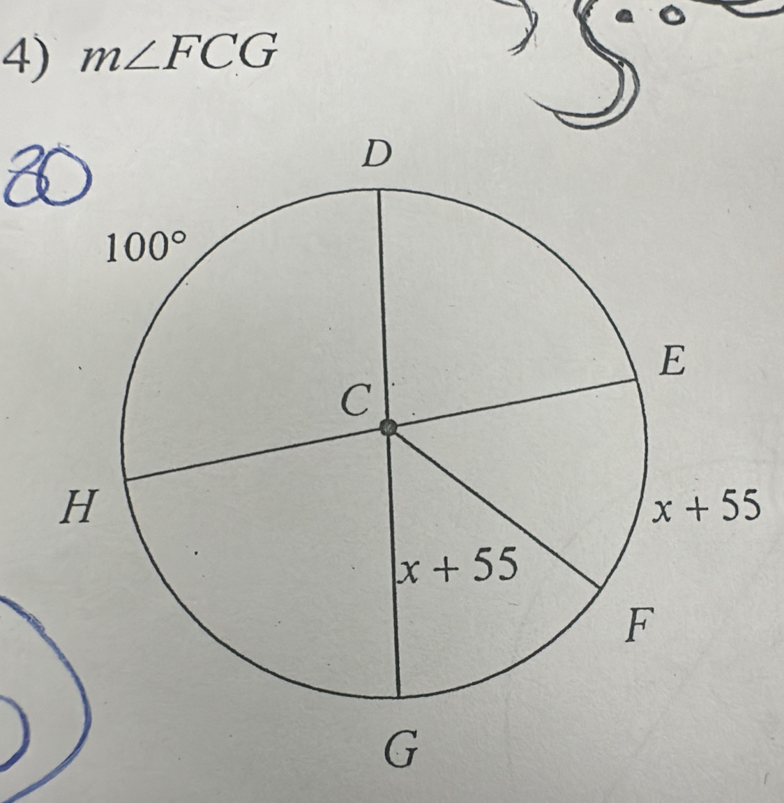 m∠ FCG