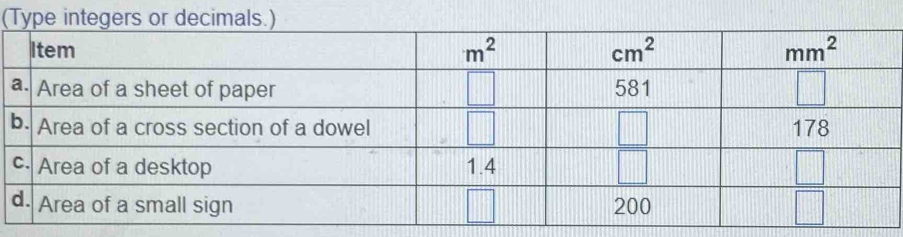 (Type integers or decimals.)