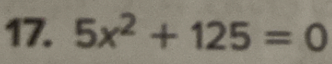 5x^2+125=0