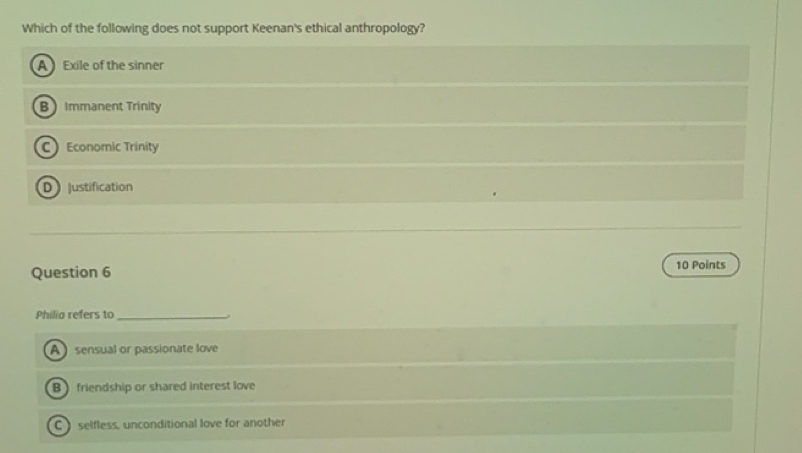 Solved: Which of the following does not support Keenan's ethical ...