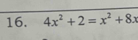 4x^2+2=x^2+8x