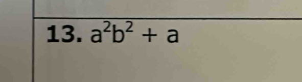 a^2b^2+a