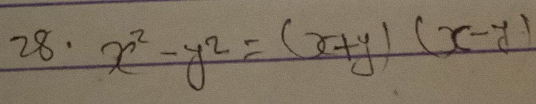 x^2-y^2=(x+y)(x-y)