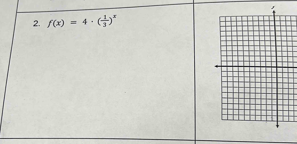 f(x)=4· ( 1/3 )^x