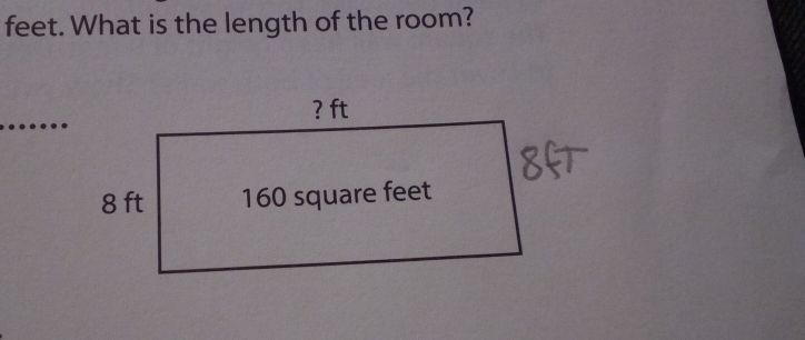 feet. What is the length of the room?