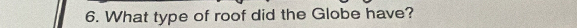 What type of roof did the Globe have?