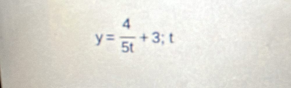 y= 4/5t +3; t