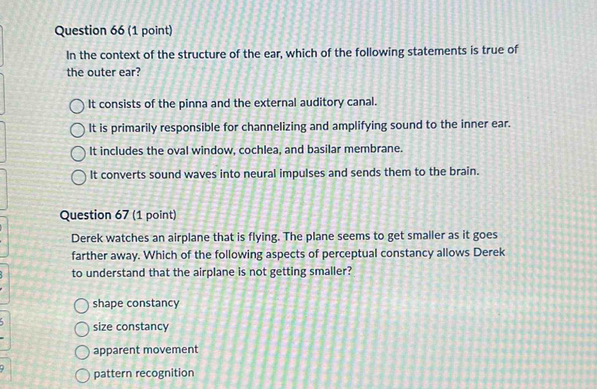 Solved: In the context of the structure of the ear, which of the ...