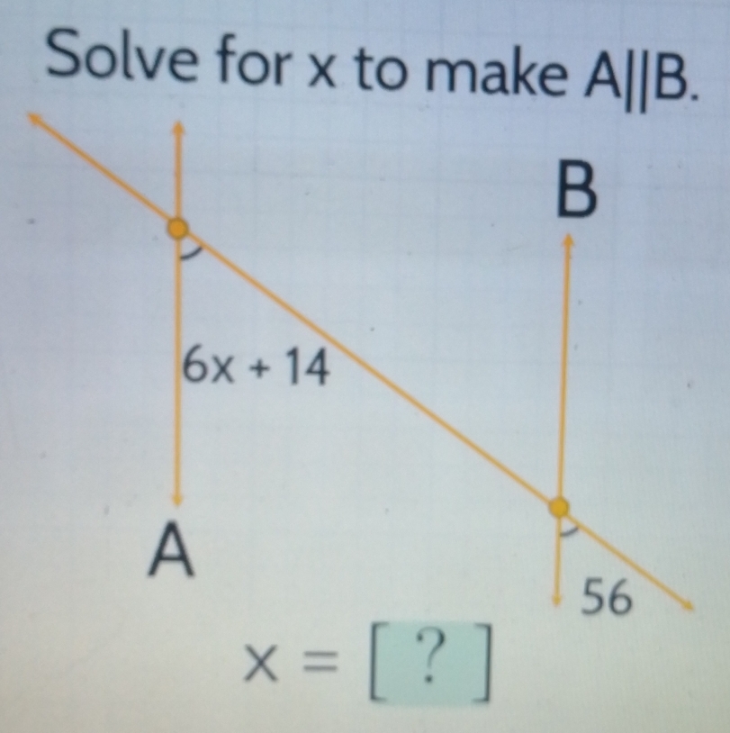 Solve for x to make
x=[?]